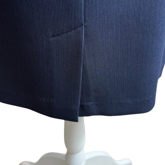 Vintage 90s Patricia Jones Navy Classic Pencil Skirt 12 - Picture 4 of 5